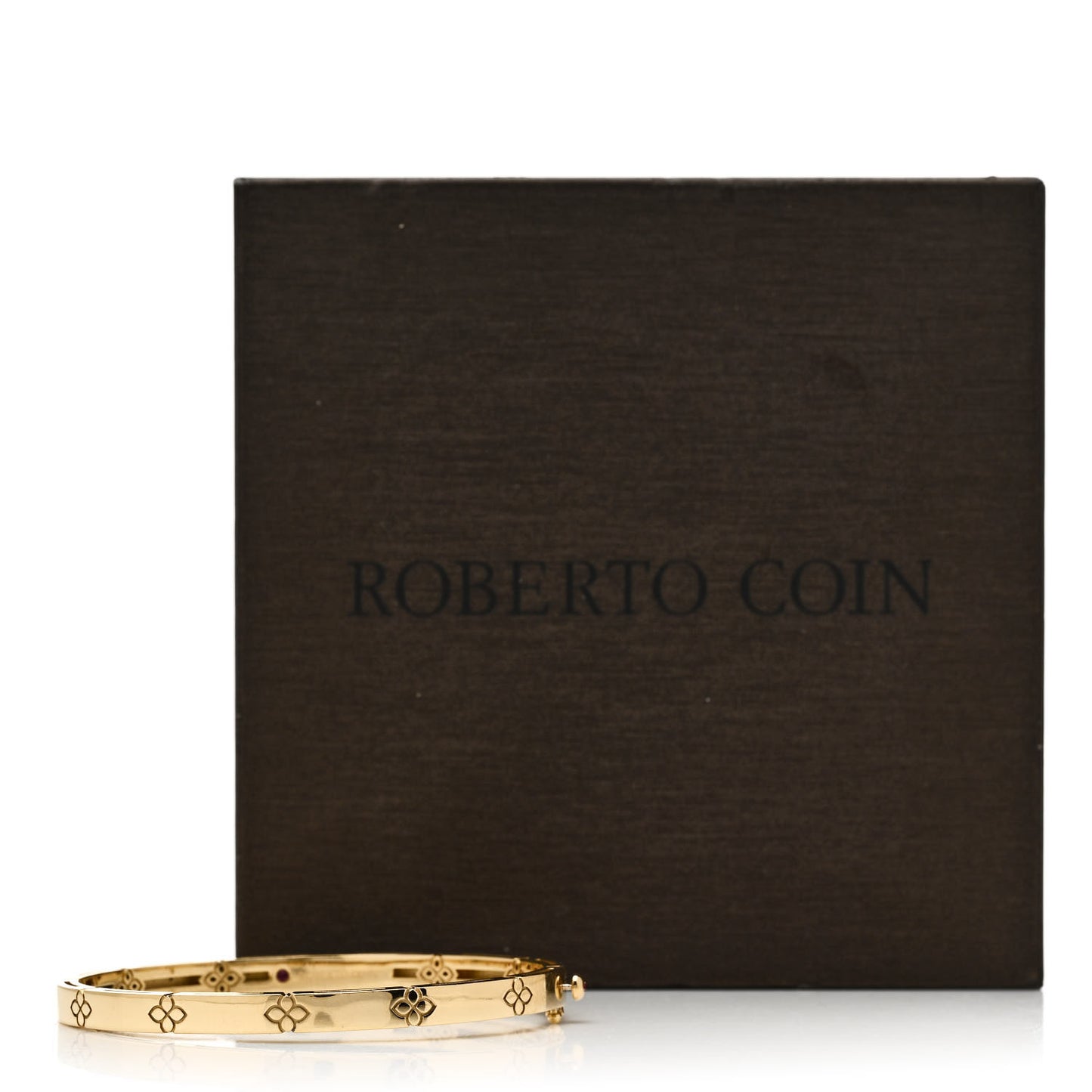 18K Yellow Gold Narrow Love in Verona Bangle Bracelet