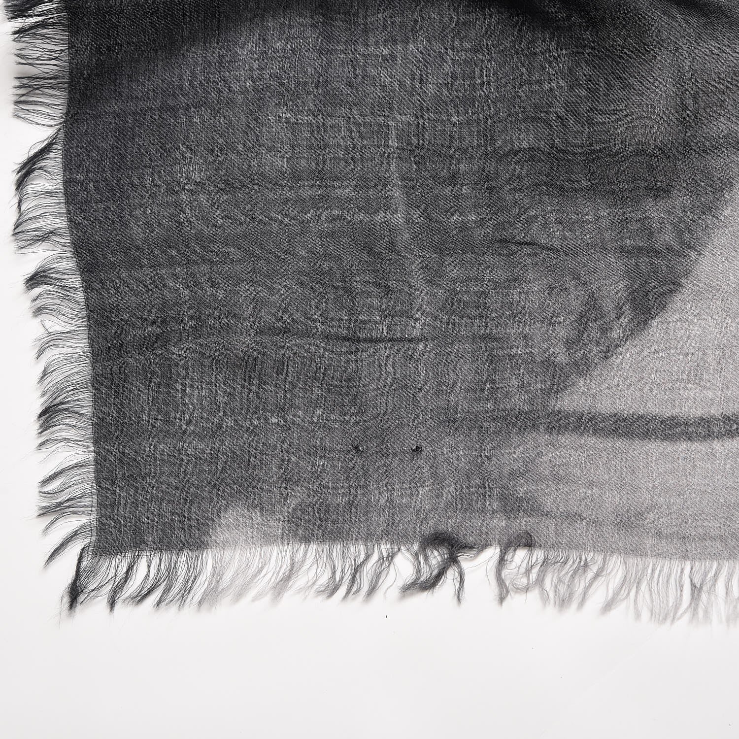 Chanel Cashmere CC Scarf Black White 6 of 10