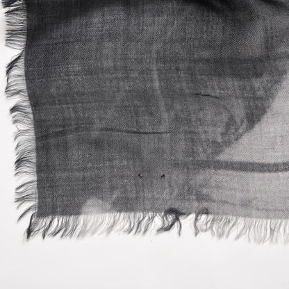 Chanel Cashmere CC Scarf Black White 6 of 10