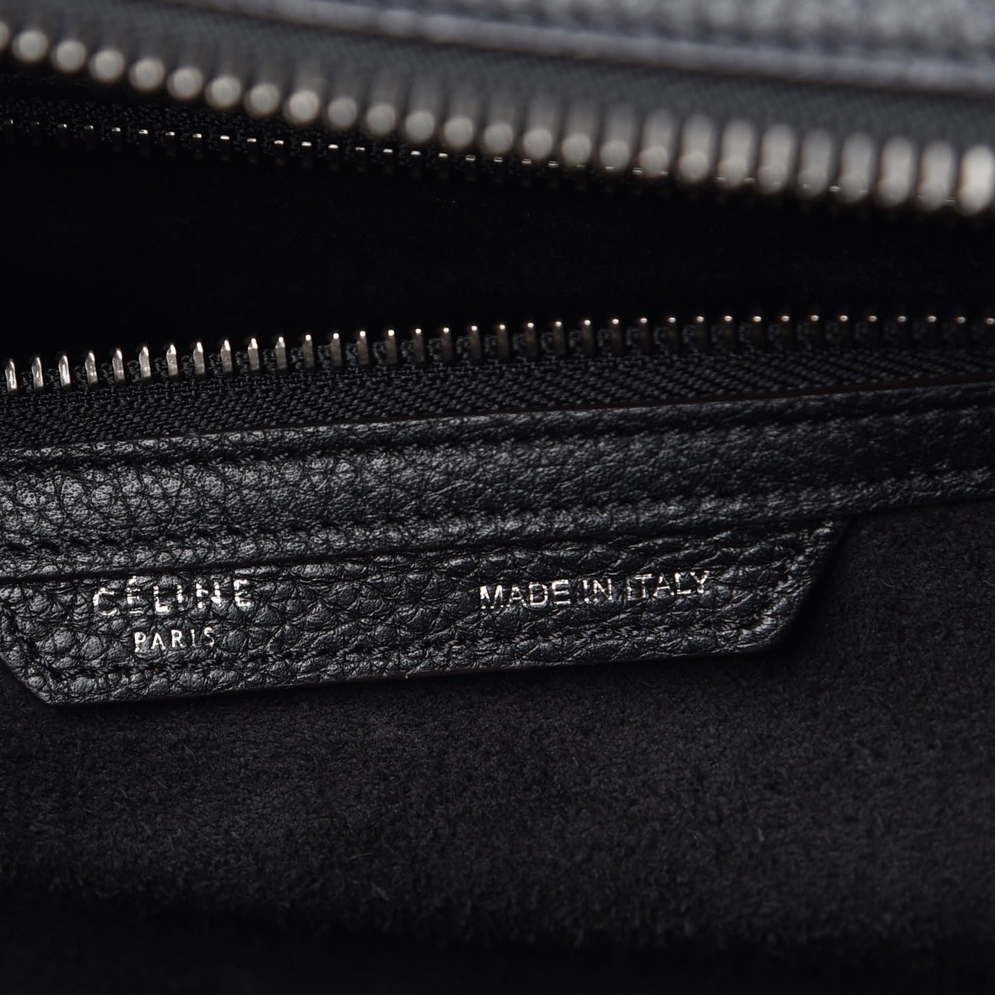 Drummed Calfskin Mini Luggage Black
