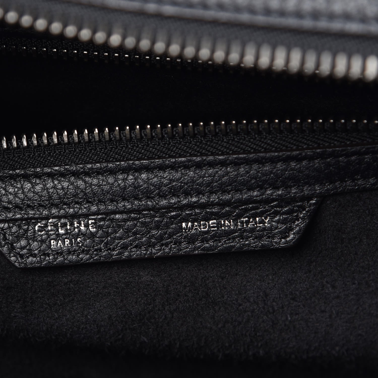 Celine Drummed Calfskin Mini Luggage Black 6 of 10