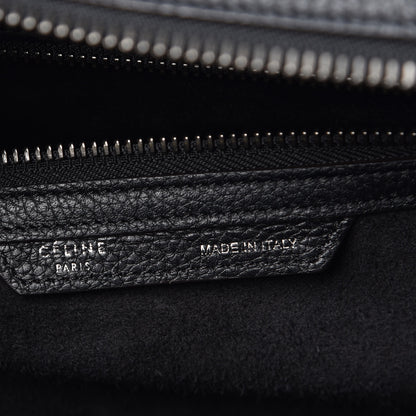 Celine Drummed Calfskin Mini Luggage Black 6 of 10