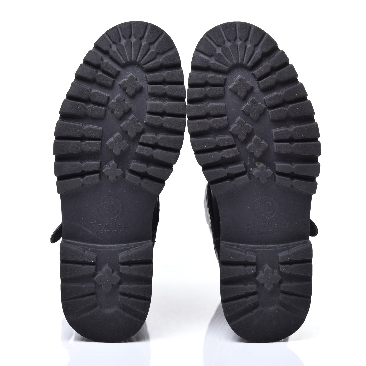 Chanel Calfskin Quilted Biker Boots 36.5 Black 5 of 9