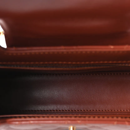 Chanel Shiny Aged Calfskin Quilted Nano Kelly Shopper Brown 5 of 11
