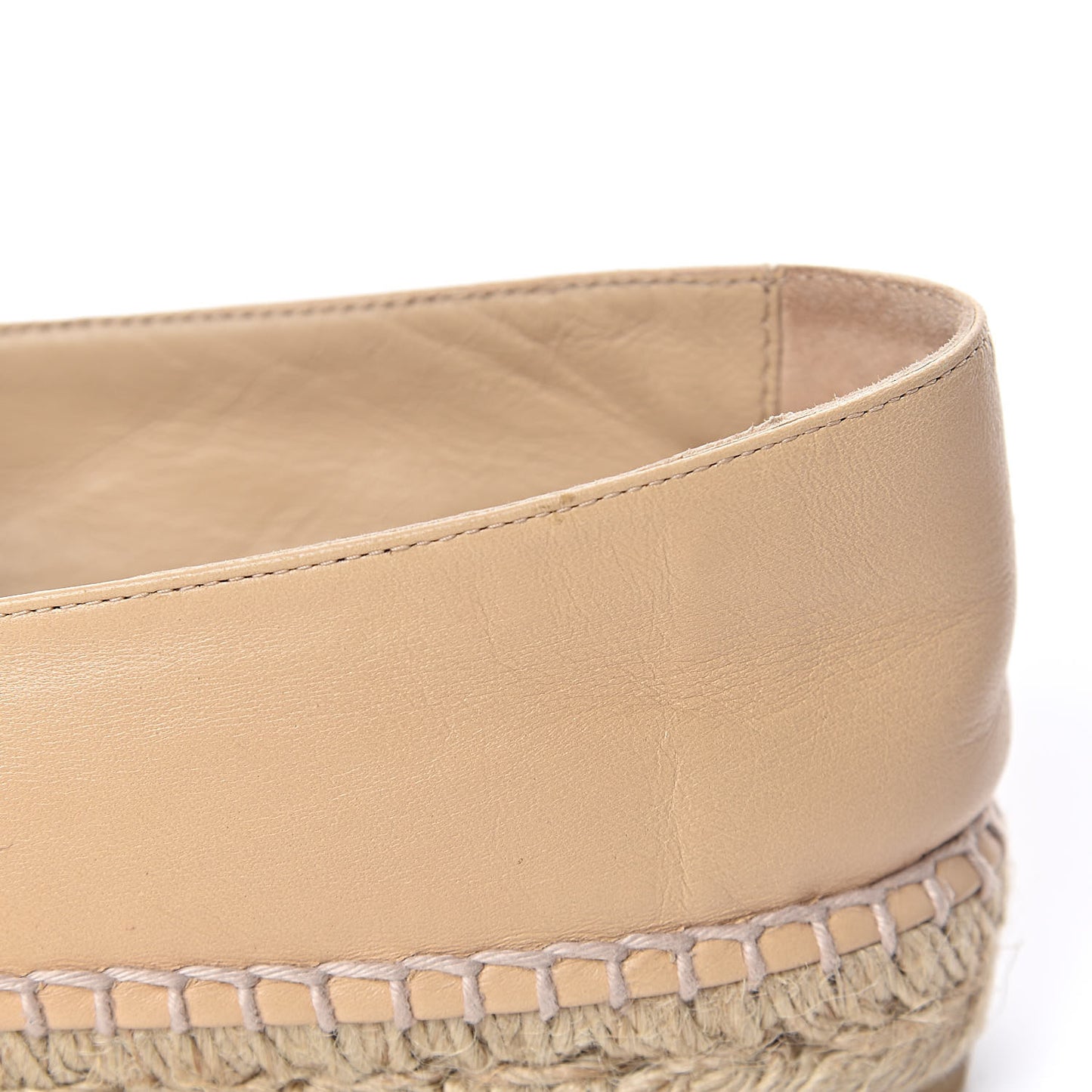 Lambskin CC Espadrilles 39 Beige Black