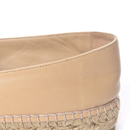 Chanel Lambskin CC Espadrilles 39 Beige Black 10 of 14