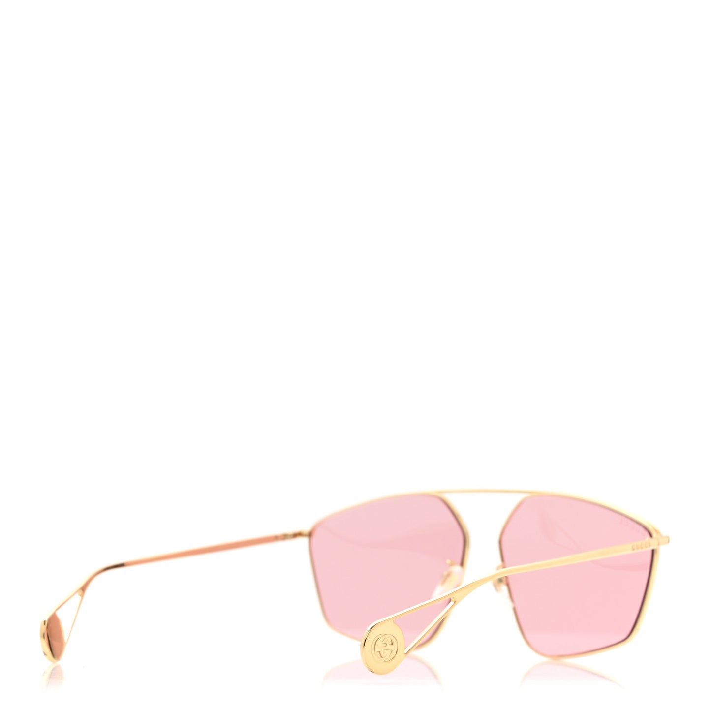Square Frame GG0437SA Sunglasses Gold