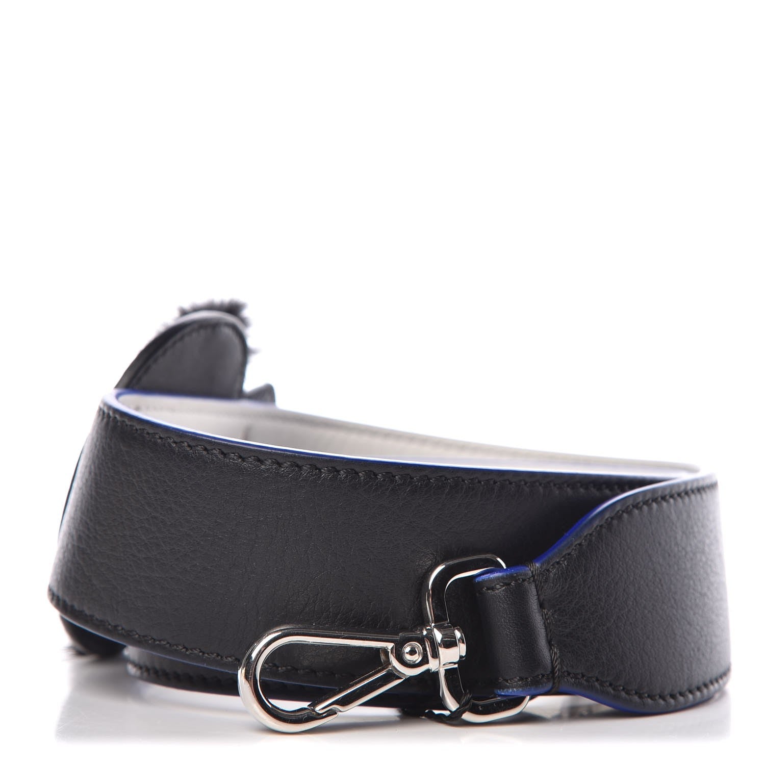 Fendi Vitello Dolce Mink Fur Karlito Inlay Strap You Black Multicolor 1 of 3