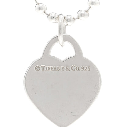 Tiffany Sterling Silver Return To Tiffany Heart Tag Pendant Bead Chain Necklace 4 of 4