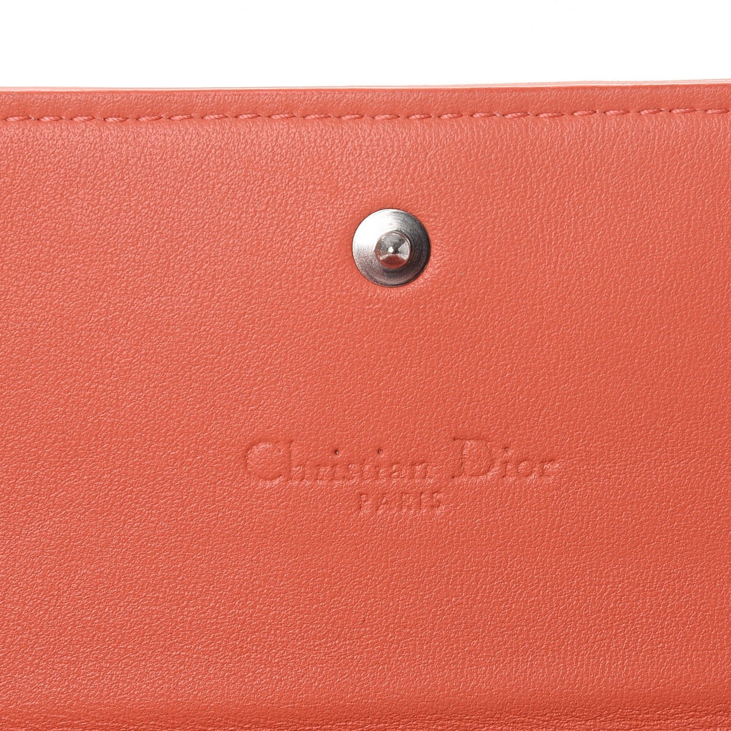 Lambskin Cannage Rendezvous Chain Wallet Apricot