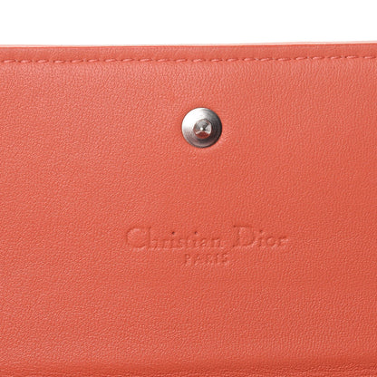 Christian Dior Lambskin Cannage Rendezvous Chain Wallet Apricot 6 of 7