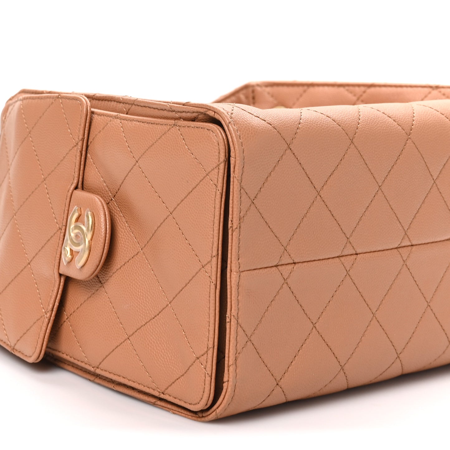 Caviar Quilted Small Chanel 25 Handbag Brown