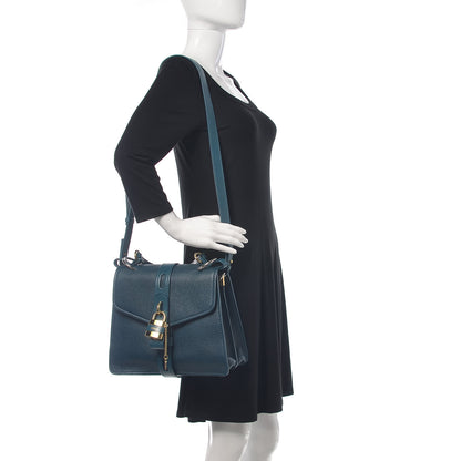 Chloe Grained Calfskin Medium Aby Day Shoulder Bag Navy Ink 2 of 9