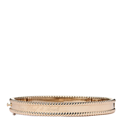 Van Cleef & Arpels 18K Yellow Gold Perlee Signature Bangle Bracelet M 1 of 8