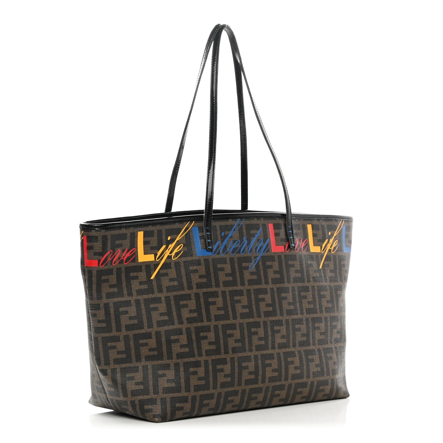 Zucca Love Life Liberty Medium Roll Tote Tobacco Multicolor