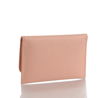 Prada Saffiano Metal Flap Card Holder Orchidea 3 of 7