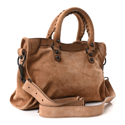 Balenciaga Waxed Suede Calfskin Classic Hardware Small Le City Camel Camel 3 of 10