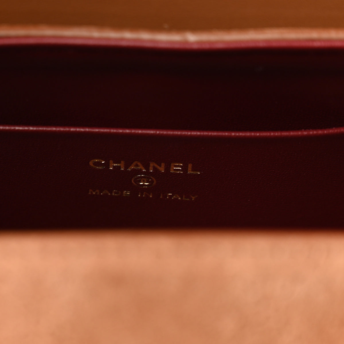 Chanel Suede Quilted Turn Around Clutch With Chain Camel 6 of 10