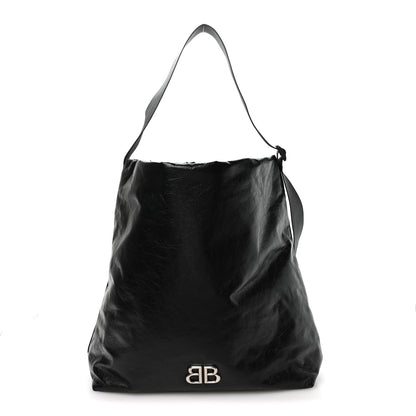 Balenciaga Arena Calfskin Large Monaco Shoulder Bag Black 1 of 10