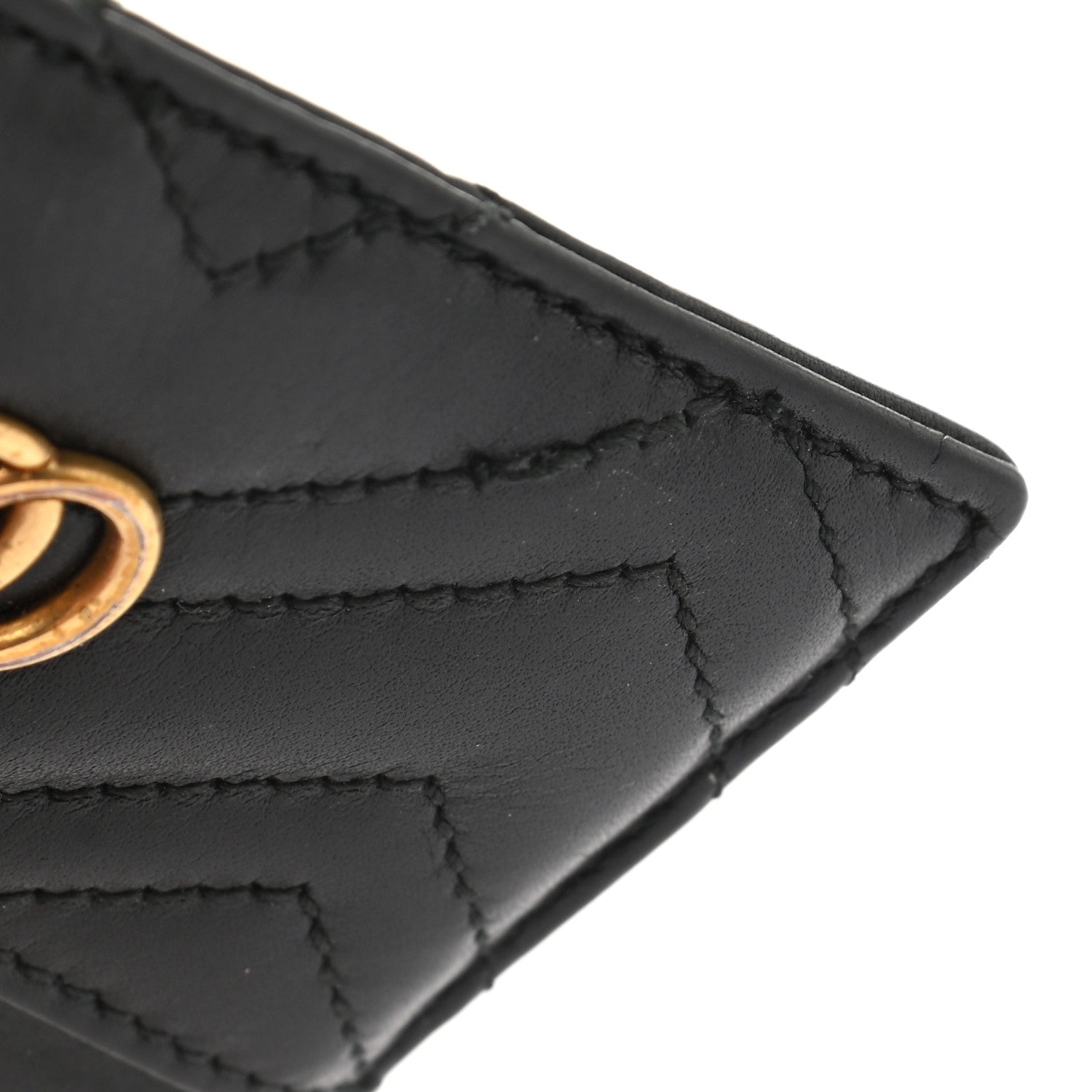 Gucci Calfskin Matelasse GG Marmont Card Holder Black 8 of 9