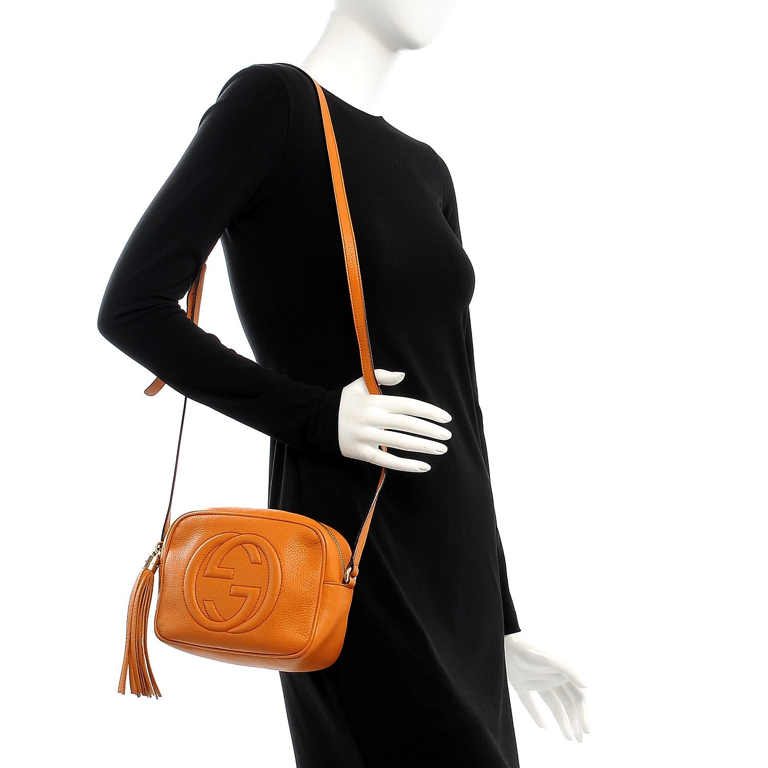 Gucci Pebbled Calfskin Small Soho Disco Bag Curcuma 2 of 9