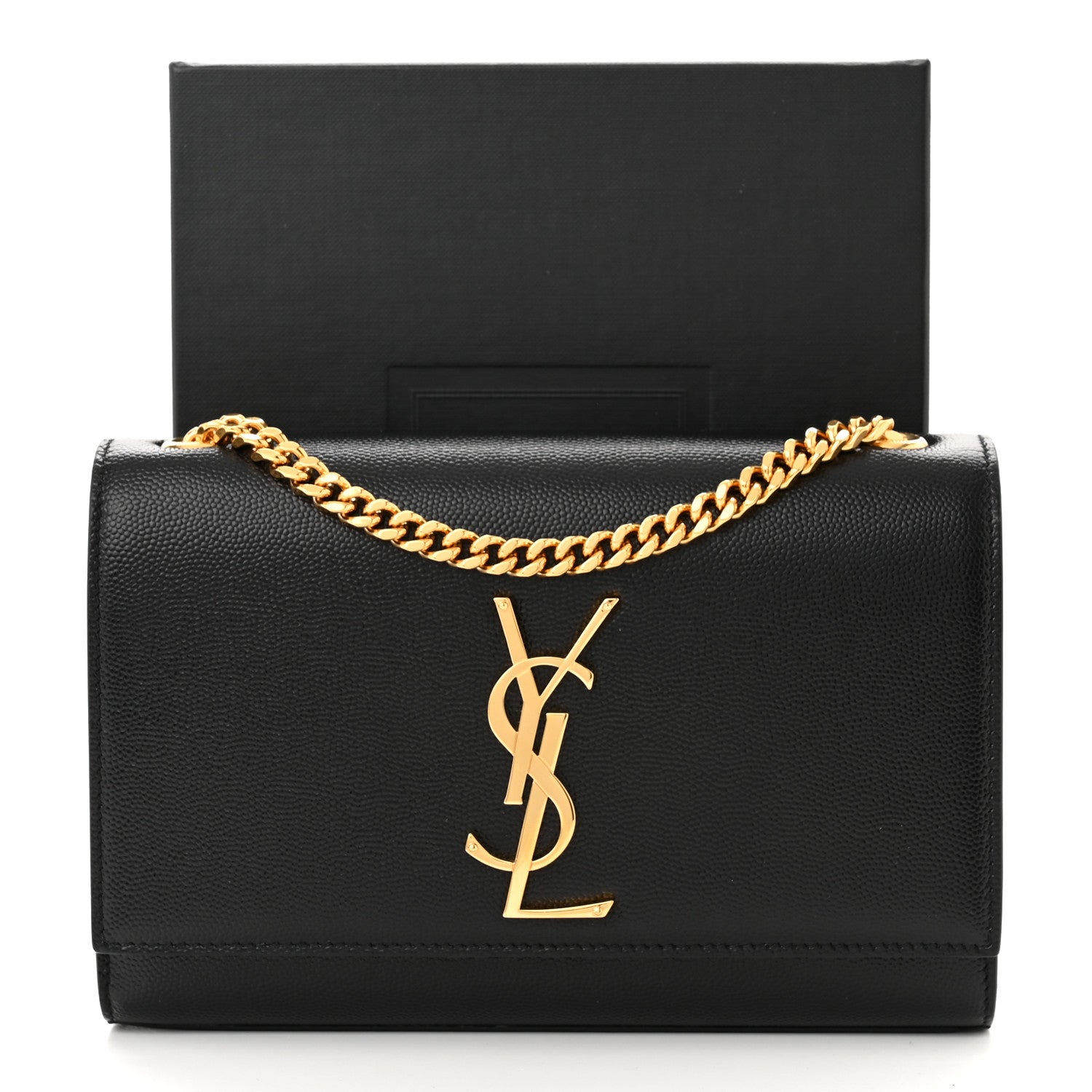 Saint Laurent Grain De Poudre Small Monogram Kate Satchel Black 11 of 11