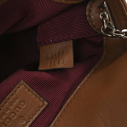 Gucci Lambskin Matelasse Mini GG Marmont Shoulder Bag Brown 7 of 10