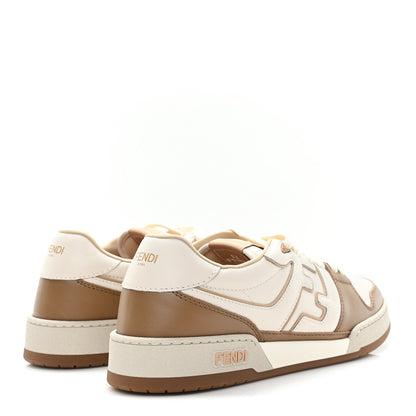 Fendi Vitello Mens Fendi Match Low Top Sneakers 10 Beige Brown 5 of 10