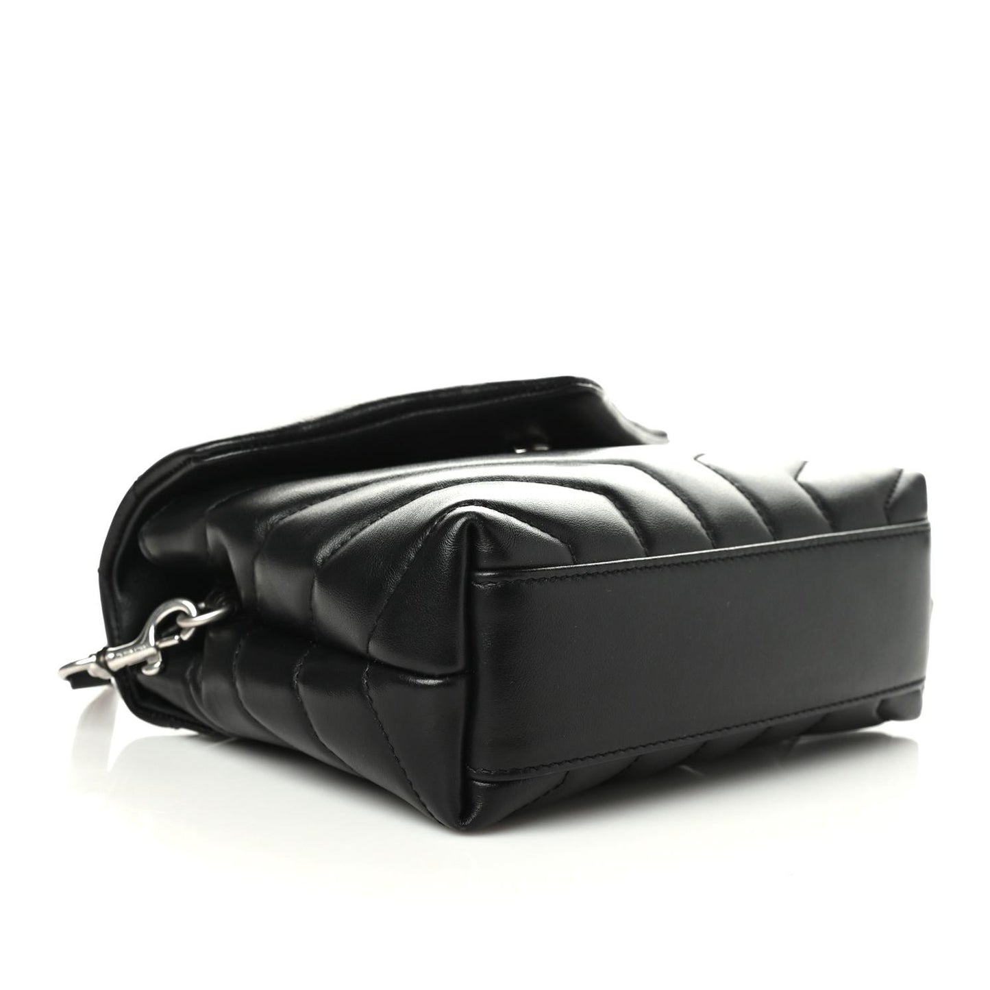 Calfskin Y Quilted Monogram Toy Loulou Crossbody Bag Black