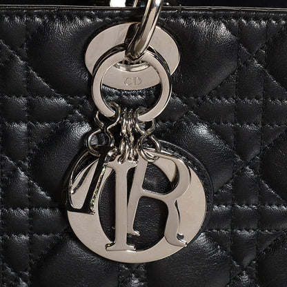 Christian Dior Lambskin Cannage Large Lady Dior Black 8 of 10