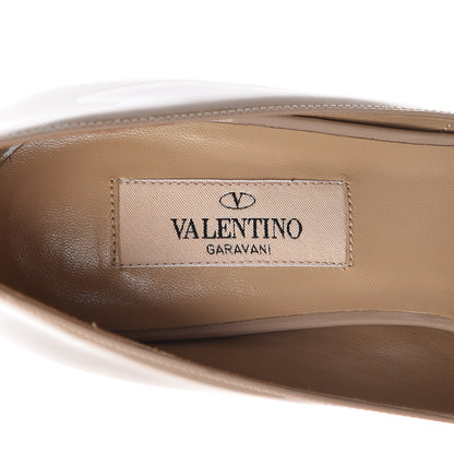 Valentino Garavani Patent Couture Bow Peep Toe 30/125mm Platform Pumps 38 Poudre 6 of 10