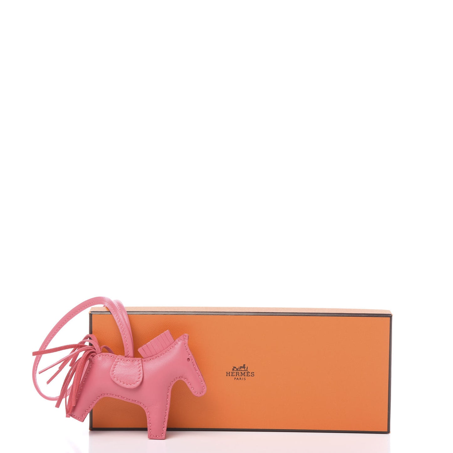 Milo Lambskin Grigri Rodeo Horse Bag Charm PM Rose Azalee