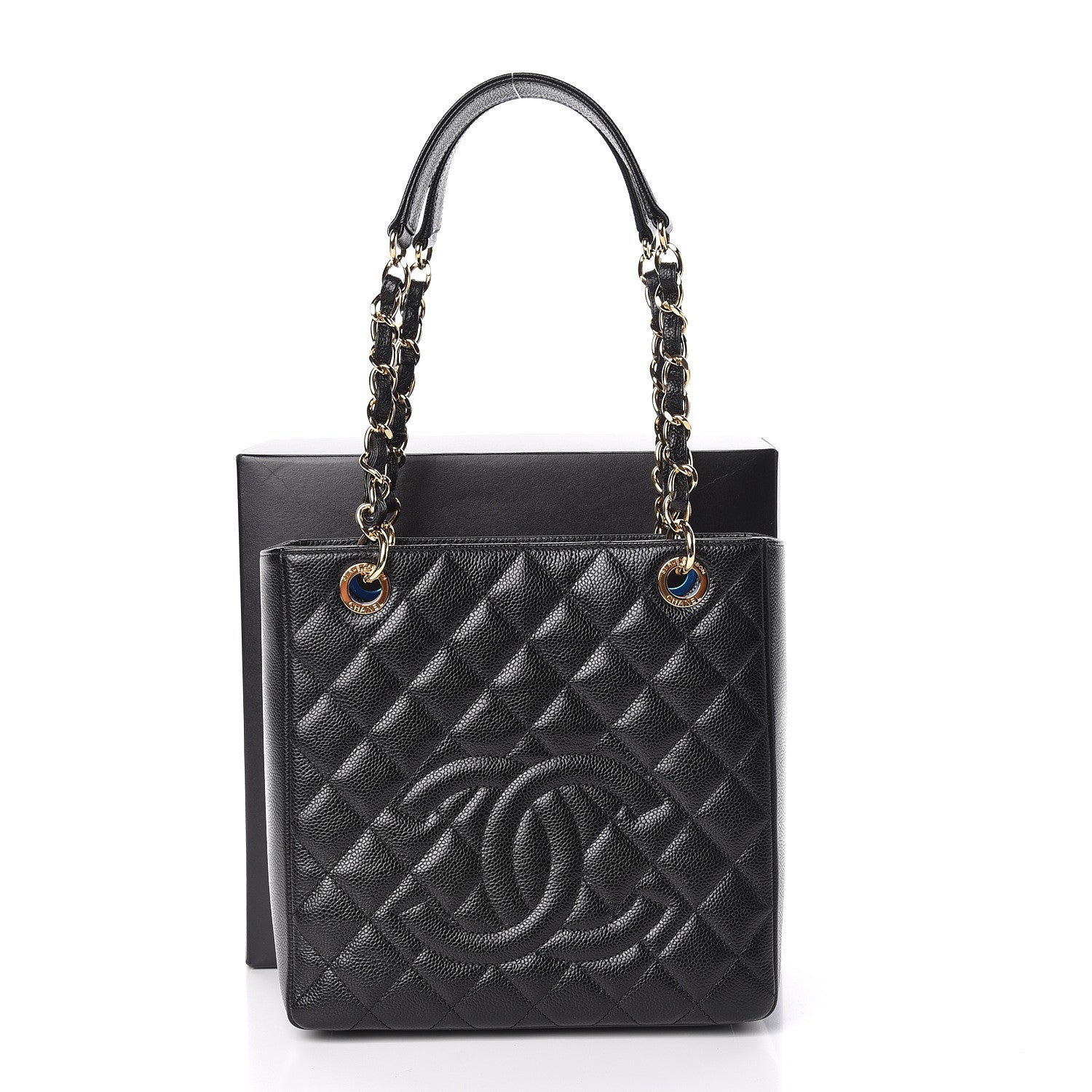 Chanel Caviar Quilted Petit Shopping Tote PST Black 11 of 11