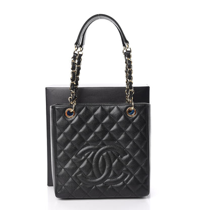 Chanel Caviar Quilted Petit Shopping Tote PST Black 11 of 11