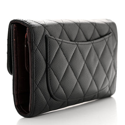 Chanel Caviar Quilted Large Flap Wallet Black 3 of 14