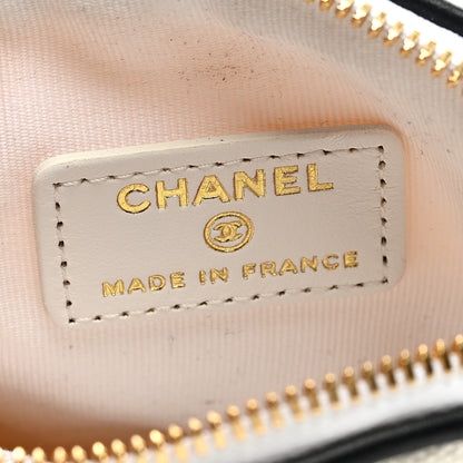 Chanel Canvas Calfskin Tennis Racket Mini Bag White Black 6 of 9