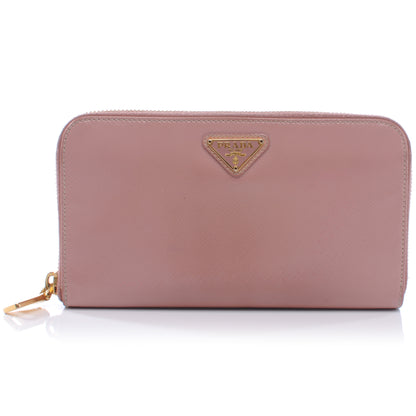Prada Saffiano Vernice Zip Around Wallet Orchidea 1 of 8