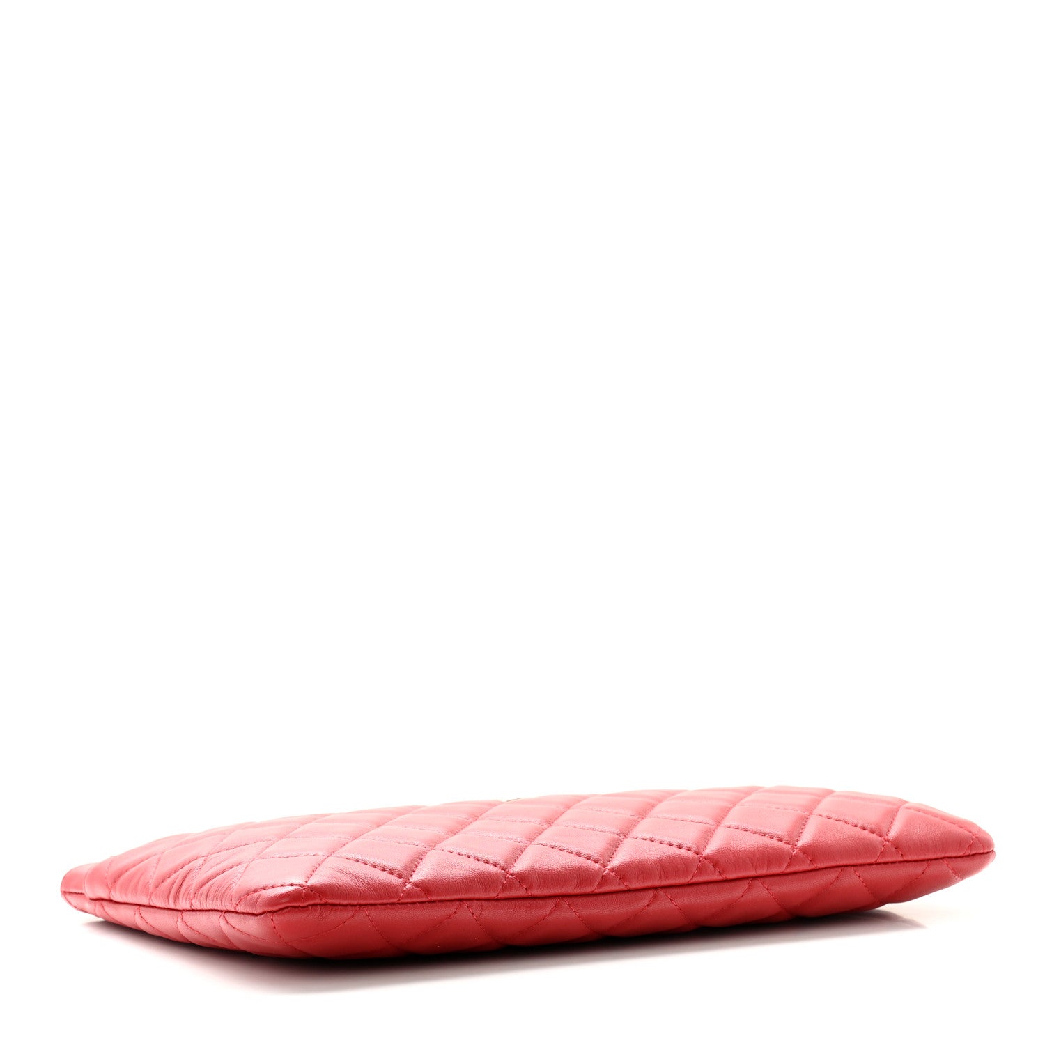 Chanel Lambskin Quilted Flap Cosmetic Case Red 5 of 8