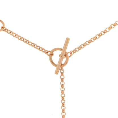 Hermes 18K Rose Gold Diamond Gambade Necklace 4 of 6