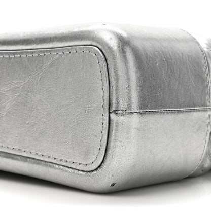Chanel Metallic Aged Calfskin Quilted Medium Gabrielle Hobo Silver 9 of 16