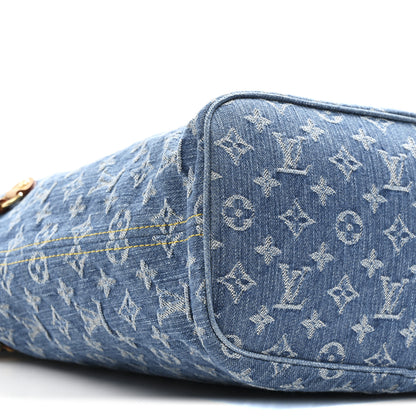 Louis Vuitton Monogram Denim Neo Neverfull MM Blue 9 of 10