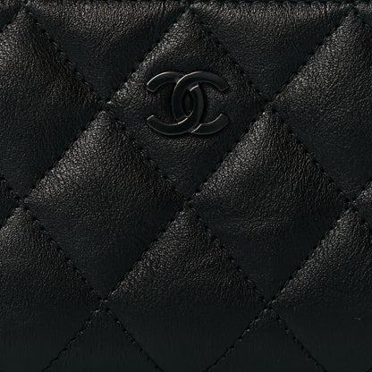 Chanel Calfskin Quilted Zip Coin Purse So Black 8 of 8