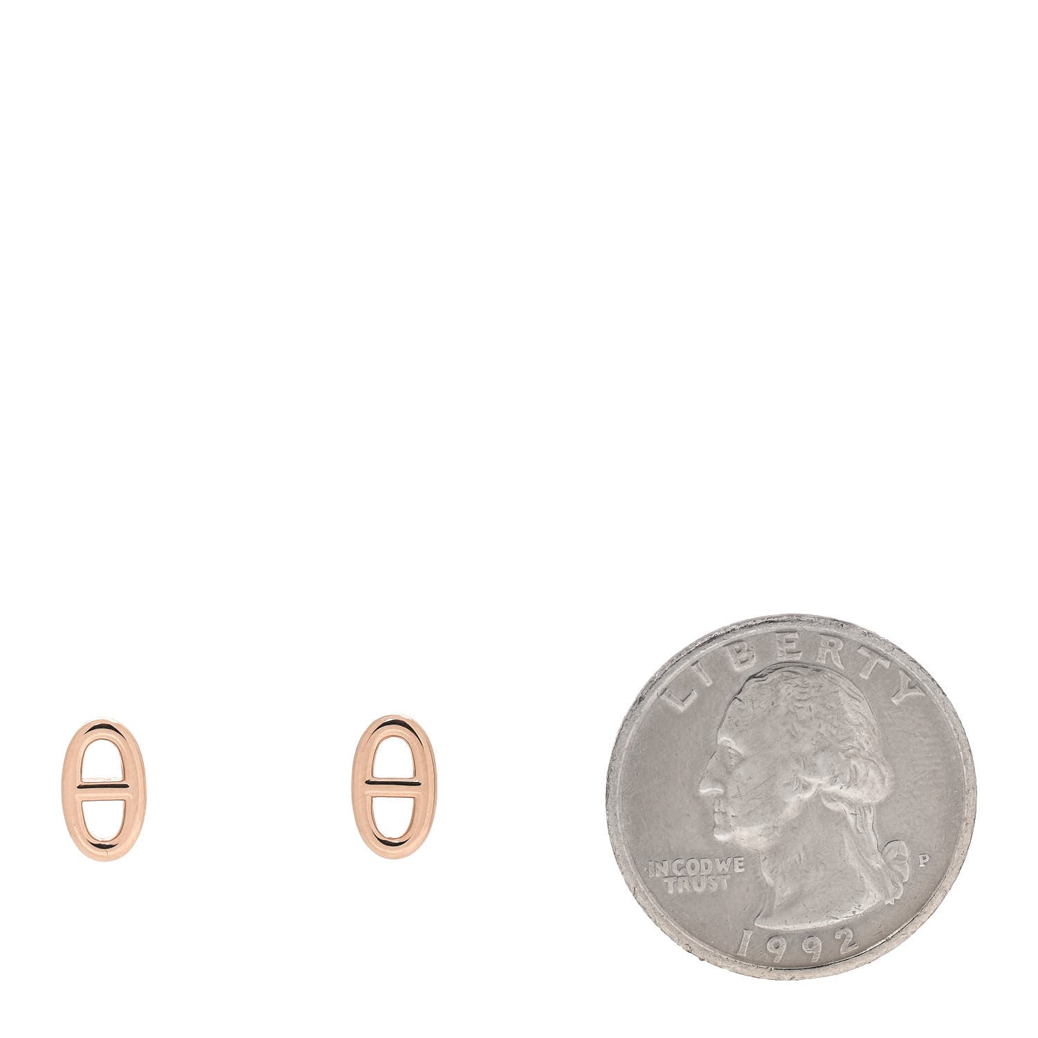 Hermes 18K Rose Gold TPM Farandole Stud Earrings 2 of 6