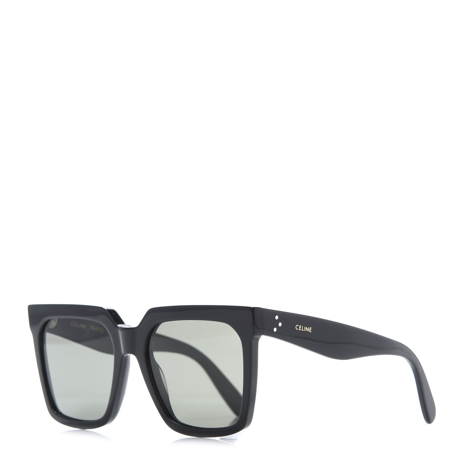 Celine Acetate Polarized Oversized Sunglasses CL4055IN Black 1 of 8