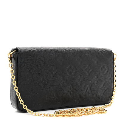 Louis Vuitton Empreinte Pochette Felicie Chain Wallet Black 4 of 13