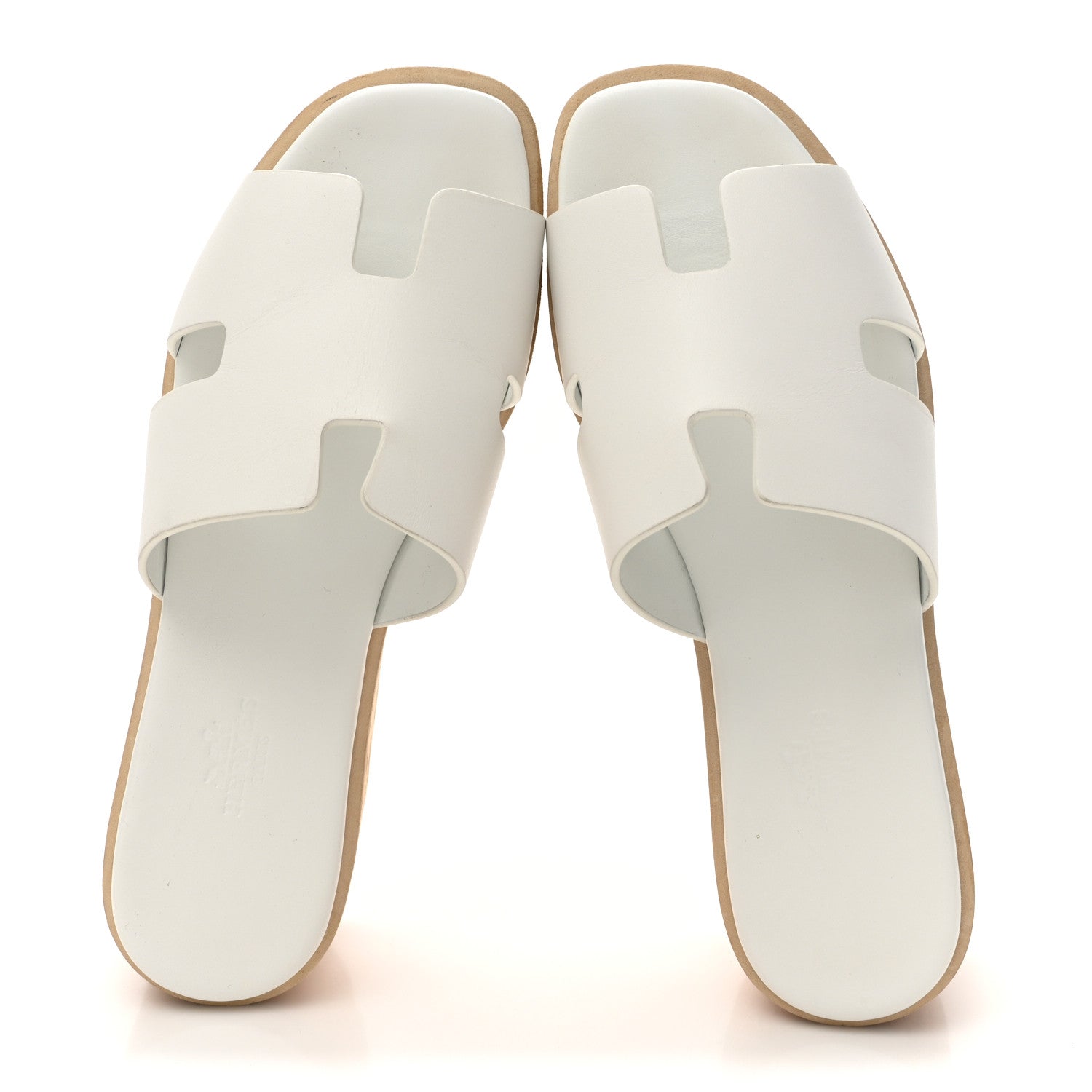 Hermes Calfskin Cork Eze 30 Sandals 36 White 2 of 11