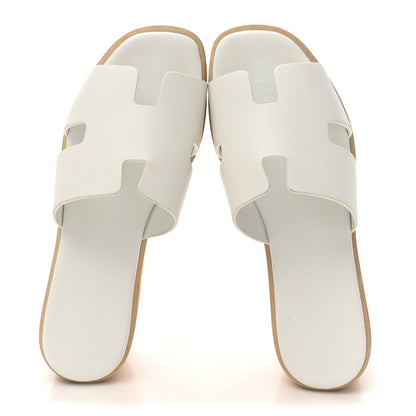Hermes Calfskin Cork Eze 30 Sandals 36 White 2 of 11