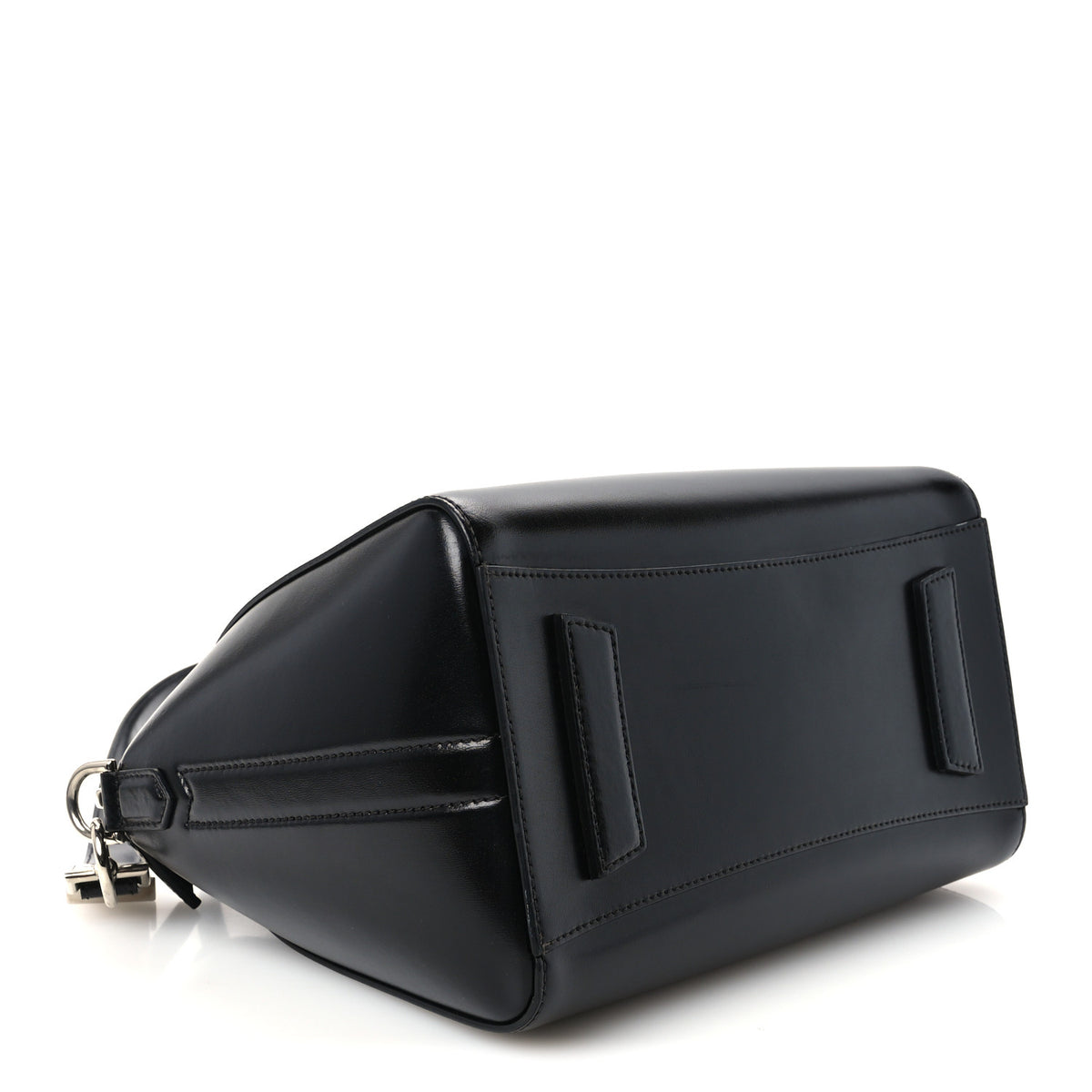 Shiny Lord Calfskin Small Antigona Black