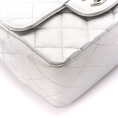 Chanel Metallic Lambskin Quilted Mini Square Flap Silver 10 of 11