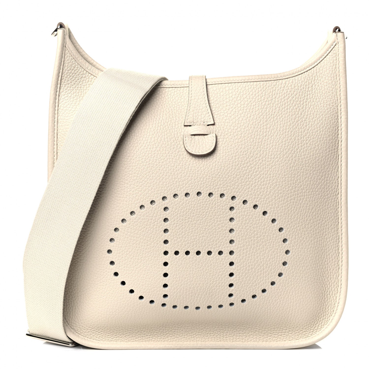 Hermes Taurillon Clemence Evelyne III PM Craie 1 of 4